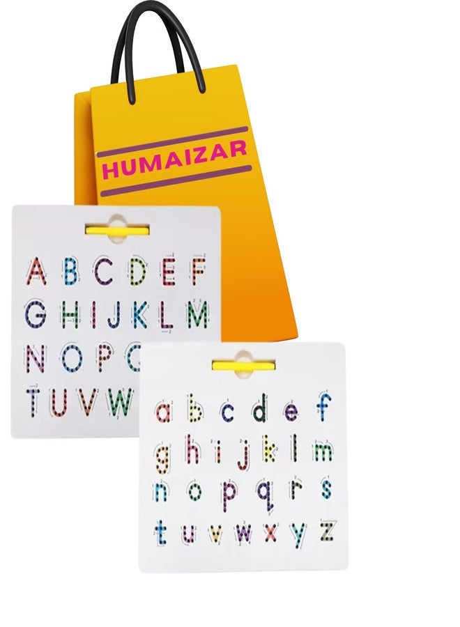 HUMAIZAR Magnetic Alphabet Tracing Board, Double-Sided 2-in-1 Learning & Writing Board, STEM Toy for Toddlers, Letter & Number Tracing Board with Magnet & Stylus Pen, Montessori Educational Toy - Image 1